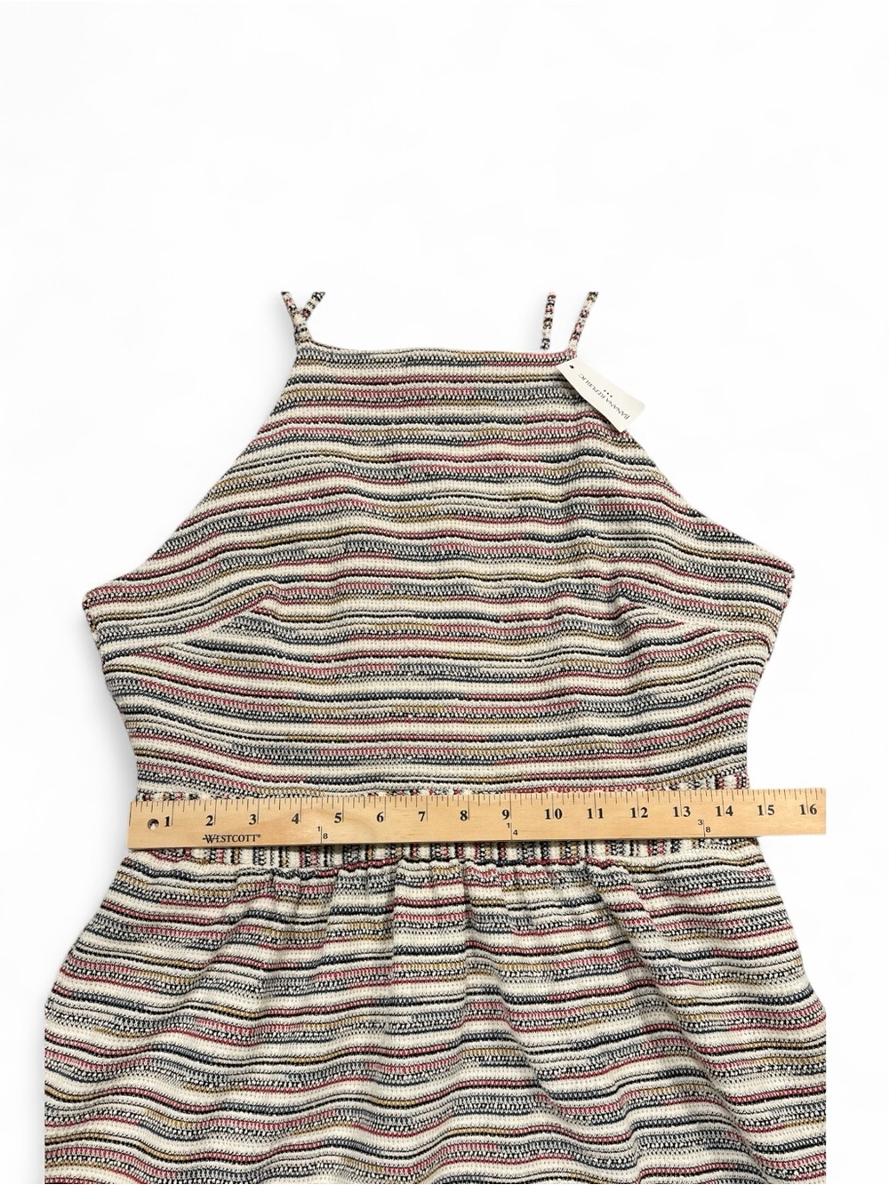 Banana Republic Boucle Striped Knit Mini Dress Multi-Color Stripe SZ. 10 NWT - Picture 4 of 8